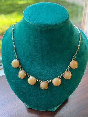 Lauren Conrad Cream and Gold Tone Fashion Necklace